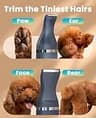 oneisall Dual-Blade Dog Trimmer with Interchangeable Heads & 2-Hour Battery Life