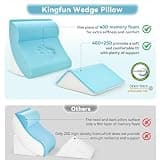 Kingfun 4-Piece Orthopedic Bed Wedge Pillow Set with Anti-Slip Design