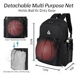 Gemgoal Large Basketball Backpack with Detachable Net and Cooler Pockets