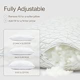 Coop Home Goods Original Adjustable Cross-Cut Memory Foam Pillow with Washable Cover