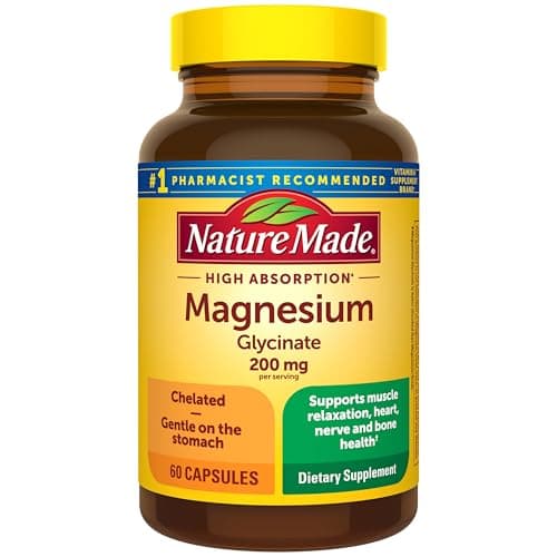 Nature Made Magnesium Glycinate 200mg High Absorption Daily Supplement