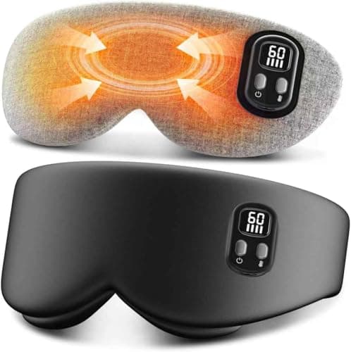 Anydance Cordless Heated Silk Eye Mask with Rechargeable Battery and Timer