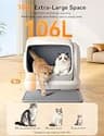 MeoWant 106L Self-Cleaning Cat Litter Box with App Tracking (SC09 Plus)