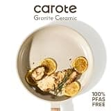 CAROTE 22-Piece Non-Toxic Ceramic Nonstick Pots and Pans Cookware Set