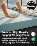 ViscoSoft Select High Density 3-Inch Gel Memory Foam Mattress Topper