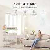 Bell+Howell SocketAir Wireless RGB Color-Changing Smart Fan Light