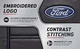 Plasticolor Ford Deluxe Embroidered Logo Premium Sideless Seat Cover, Black