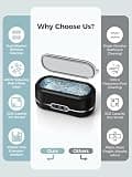 Miorcols Ultrasonic Jewelry Cleaner, 48,000 Hz Matte Black with Touch Interface