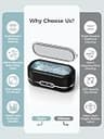 Miorcols Ultrasonic Jewelry Cleaner, 48,000 Hz Matte Black with Touch Interface