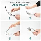 HiramWare Premium Zinc Alloy Garlic Press and Ginger Crusher with Ergonomic Grip