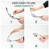 HiramWare Premium Zinc Alloy Garlic Press and Ginger Crusher with Ergonomic Grip
