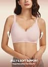HBselect Women's Wireless Comfort Jelly Bra 3-Pack with Removable Padding