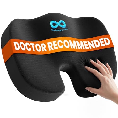 Everlasting Comfort Pure Memory Foam Orthopedic Seat Cushion for Tailbone
