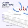 ABENE Dual-Layer Feather & Down Mattress Topper with Bedside Storage Pocket