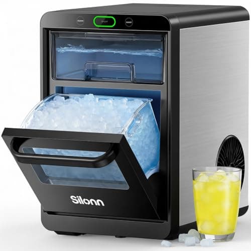 Silonn High-Capacity Countertop Nugget Ice Maker with Pull-Out Water Tank