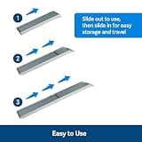 PetSafe Happy Ride Telescoping Aluminum Dog Ramp for Car Side Doors, 300 lbs Limit