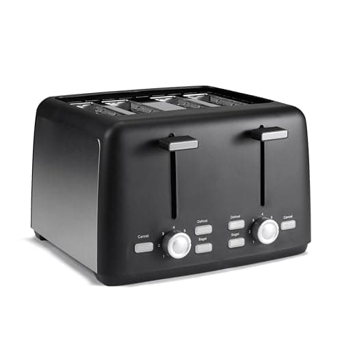 Amazon Basics 1500W 4-Slice Toaster with 1.25-Inch Slots and 7 Browning Levels