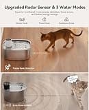 FEELNEEDY Cordless 5000mAh Battery-Operated Stainless Steel Pet Fountain