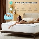 Bedlore 4-Inch Dual Layer Gel Memory Foam Mattress Topper for King Beds