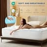 Bedlore 4-Inch Dual Layer Gel Memory Foam Mattress Topper for King Beds