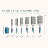 Osensia Professional Ceramic Ion Thermal Barrel Round Hair Brush, 2-Inch