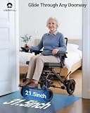 VERPAL 32lbs Ultra-Lightweight Electric Wheelchair, FAA-Compliant 6Ah Battery