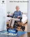 VERPAL 32lbs Ultra-Lightweight Electric Wheelchair, FAA-Compliant 6Ah Battery
