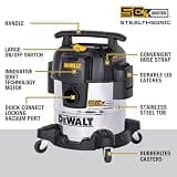 DEWALT STEALTHSONIC 5-Gallon Stainless Steel Wet/Dry Shop Vac, 4 Peak HP