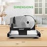 Nutrichef 200W Automatic Electric Meat Slicer with Adjustable Cut Dial