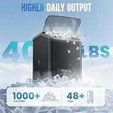 inoviva 40-Pound Chewable Pellet Nugget Ice Machine in Black Stainless