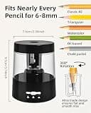 ZMOL Rechargeable Electric Pencil Sharpener for Kids with 3 Adjustable Modes