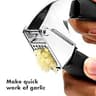 OXO Good Grips Stainless Steel Garlic Press with Soft Absorbent Handle and Hopper