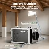 Waykar 158 Pint Dual Duct Crawl Space Dehumidifier with Remote Sensor