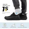 FitVille Men's Step Ease V1 Jet Black Extra Wide Slip-On Orthopedic Walking Shoe