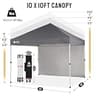 CROWN SHADES 10x10 Commercial Canopy with 4 Sidewalls
