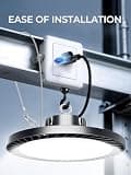 ELEKICO 300W UFO LED High Bay Light, 45,000lm 5000K Heavy-Duty Commercial Fixture