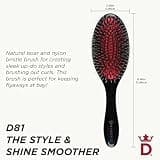 Denman D81M Boar Bristle and Nylon Smoothing Hairbrush for Hair Extensions