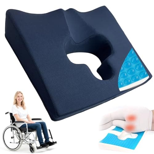 FoKon Gel Wheelchair Seat Cushion for Extended Pressure Relief and Bed Sores