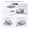 Aluminum Mac Mini M4 Docking Stand and HDMI Hub with M.2 NVMe/SATA SSD Enclosure