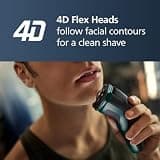 Philips Norelco Shaver 2600 Series X3052/91 Wet & Dry Rotary Shaver with 4D Flex Heads