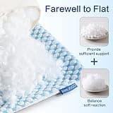 EASELAND Firm Queen Size Adjustable Shredded Memory Foam Pillows Set of 2