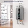Novieex On Demand Natural Gas Tankless Water Heater, 4.3 GPM, 100,000 BTU