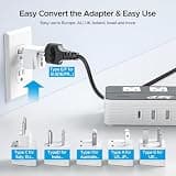 Key Power 230W Step Down Travel Voltage Converter with 18W USB-C PD Port