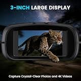 TELUHA 4K Digital Night Vision Goggles with 3-Inch HD Display and 32GB