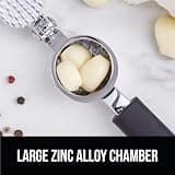 GORILLA GRIP Slip-Resistant Zinc Alloy Garlic Press Set with Large Crushing Chamber