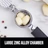 GORILLA GRIP Slip-Resistant Zinc Alloy Garlic Press Set with Large Crushing Chamber