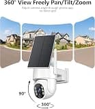 Dual-Band WiFi 2K Solar Security Camera System with AI Detection, 4-Camera Kit