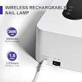 JODSONE Portable Rechargeable 2600mAh UV LED Nail Lamp for Mobile Artists