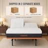 ESHINE Split-Top Queen Adjustable Bed Frame and Custom 12-Inch Gel Memory Foam Mattress