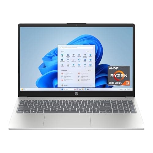 HP 15.6-inch HD Touchscreen Laptop, AMD Ryzen 3 7320U, 8GB RAM, 128GB NVMe SSD